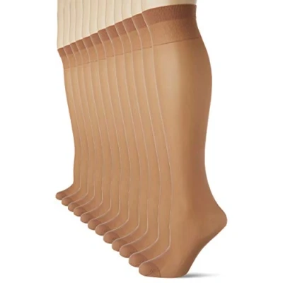 Afbeelding van Dim Kniekousen Ecodim multipack dames x12, beige, 35/41 EU