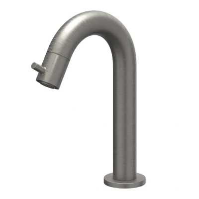 Afbeelding van IVY Bond fonteinkraan gebogen Geborsteld Metal Black PVD