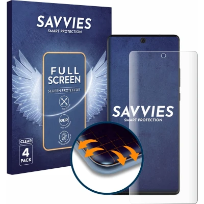 Afbeelding van Savvies Screenprotector voor Motorola Edge 30 Ultra Folie Beschermfolie transparant volledig dekking (4 Stuks)