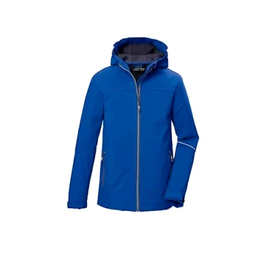 Afbeelding van killtec KOW 366 BYS SFTSHLL JCKT, 42161 000 softshelljas voor jongens, met capuchon, donkerblauw, maat 152