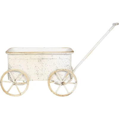 Afbeelding van Clayre &amp; Eef Witte Bloempot 29*16*16 cm 6Y4191