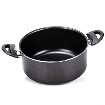 Afbeelding van Moneta Gea kookpan met 2 handgrepen, 24 cm, aluminium, 100% gerecycled, voor elke kookplaat inclusief inductie, gemaakt in Italië