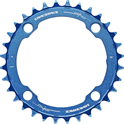 Afbeelding van Race Face Narrow Wide Kettingblad 4 bouts 10/11/12 speed, blauw Uitvoering 32T