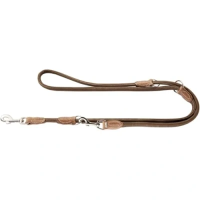Afbeelding van HUNTER Round and Soft Hunting verstelbare hondenriem voor honden, rond, leer, zacht, robuust, 0,6 x 200 cm, bruin