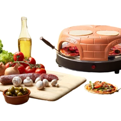 Afbeelding van Emerio Po 115847.1 4 Persoons Pizzarette Terracotta/Zwart