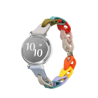 Afbeelding van kwmobile horlogebandje geschikt voor Garmin Lily 2 armband Siliconen horloge of activity tracker bandje Smartwatch polsband In meerkleurig