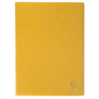 Afbeelding van Exacompta Ref 8549E Soft Cover PP Display Book Geschikt voor A4 documenten, 40 zakken, 80 kijkpagina&#039;s, hoge transparantie, 300 micron polypropyleen geel