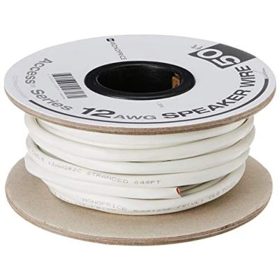 Afbeelding van Monoprice 102816 luidsprekerkabel, 15,2 m, 12 AWG, CL2, zuurstofvrij, zuiver koper