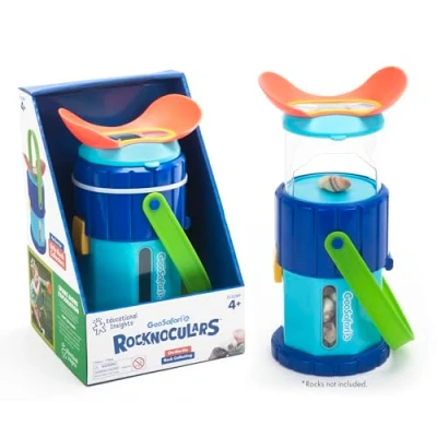 Afbeelding van Learning Resources GeoSafari Jr Rocknoculars, vanaf 4 jaar, bekijk edelstenen en stenen 3x vergroot, geologie voor kinderen, wetenschappelijk speelgoed, interactief leren, buitenspeelgoed