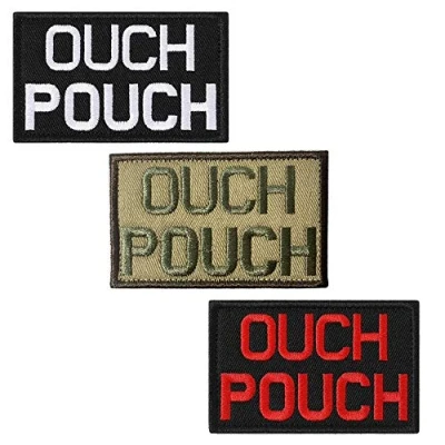 Afbeelding van Ouch Pouch Geborduurde patches met klittenbandsluiting, tactische applicatie, militaire embleem, patch voor airsoft, cosplay, paintball, rugzak, uniform, vest, hondenharnas, 3 stuks