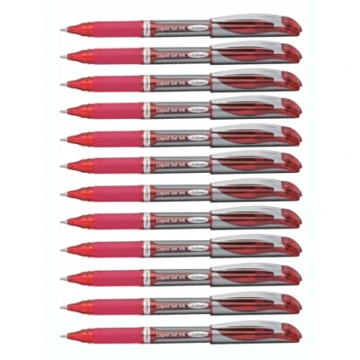 Afbeelding van Pentel BL60 B EnerGel Gel rollerball met dop 0,5 mm, 12 stuks, rood