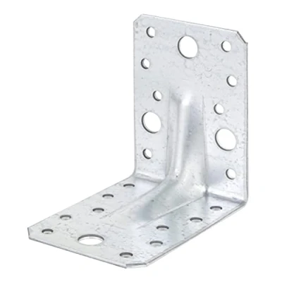 Afbeelding van Alberts 330514 Hoekanker extra sterk met rib sendzimir verzinkt 90 x 65 mm set van 12