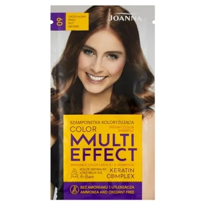 Afbeelding van Joanna Multi Effect Keratin Complex Color Instant Shampoo szamponetka koloryzująca 09 Orzechowy Brąz 35g
