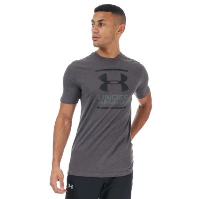 Afbeelding van Under Armour Foundation SS Tshirt print, Heren, Maat: XXL, Charcoal medium heather/graphite/black