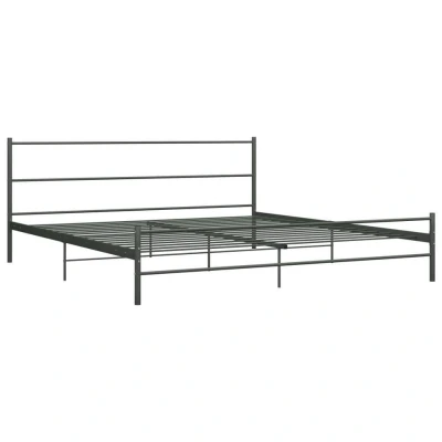 Afbeelding van Bedframe metaal grijs 180x200 cm