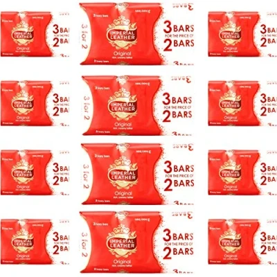 Afbeelding van 36 x originele ivoor van Cussons Imperial Classic Leather &amp; Cream Rich Broodzeep 100 g (verpakking 12)