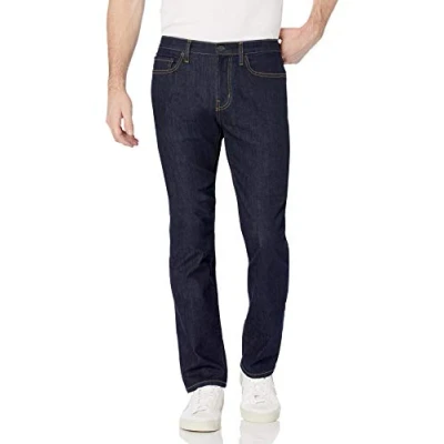 Afbeelding van Amazon Essentials Men&#039;s Hoge spijkerbroek met stretch en slanke pasvorm, Gespoeld, 36W / 34L