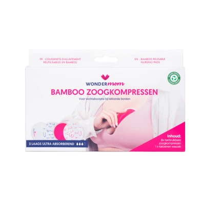 Afbeelding van Wondermom Bamboo wasbare Zoogkompressen (8 stuks)
