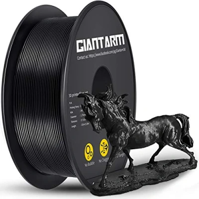 Afbeelding van PLA filament 1,75 mm, GIANTARM 3D printer zwart 1kg spoel