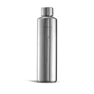 Afbeelding van SodaStream Metalen fles 1L, passend E Duo, 1 stuk, zilver, 26 cm hoog