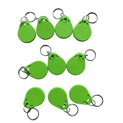 Afbeelding van YARONGTECH RFID sleutelhanger 13,56 MHZ, tag deur toegangsingang 10 stuks (groen)