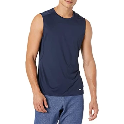 Afbeelding van Amazon Essentials Men&#039;s Tech Stretch Muscle shirt, Marineblauw, XXL