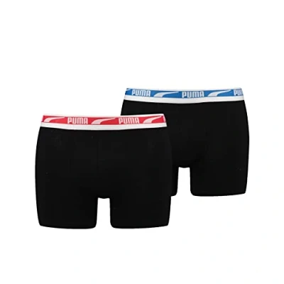 Afbeelding van 2 x Puma Boxershort Multi Logo Black Combo maat S
