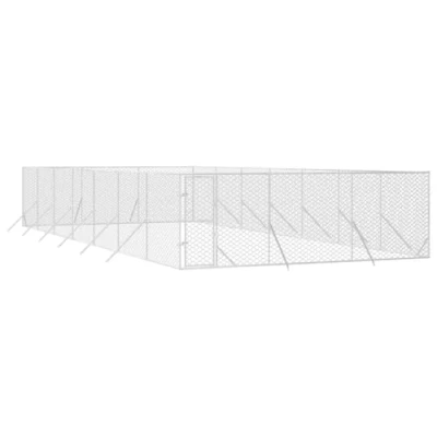 Afbeelding van vidaXL Hondenkennel voor buiten 6x14x2 m gegalvaniseerd staal zilver