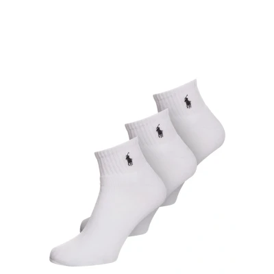 Afbeelding van Polo Ralph Lauren Quarter 3 PACK Sokken, Heren, Maat: One Size, White