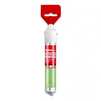 Afbeelding van Fischer 552152 snelplamuur met geïntegreerde spatel voor het afdekken van gaten en scheuren, wit, 70 ml