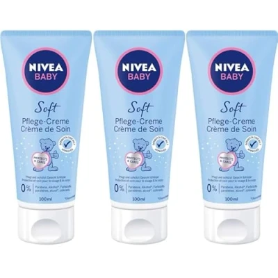 Afbeelding van Nivea Baby Soft verzorgende crème, 3 pack (3 x 100 ml)