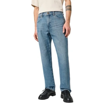 Afbeelding van Wrangler Heren jeans Frontier, Relaxed Straight Fit, rechte pijpen, jungle jasper, 34W x 34L