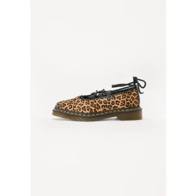 Afbeelding van Dr. Martens Elphie II LACE UP Ballerina&#039;s met enkelbandjes, Dames, Maat: 36, Light tan Leer en textiel
