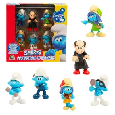 Afbeelding van beeldjes GIOCHI PREZIOSI De Smurfen Doos met 6 van 5 cm waarvan 1 exclusieve Gargamel Vanaf 3 jaar PUF14