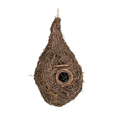 Afbeelding van Relaxdays nestbuidel tuin of kooi vogelkooi accessoires vogelnest huisje hamster