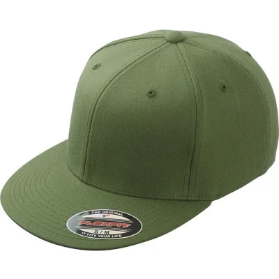 Afbeelding van Myrtle Beach Unisex Flexfit Flat Peak Cap (Olijfgroen)