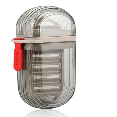 Afbeelding van Waterdichte zeepbakjes voor op reis, met afvoerrooster, geschikt thuis, badkamer, reizen, kamperen en buitengebruik