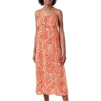 Afbeelding van ONLY jurk ONLNELLY rood/ beige