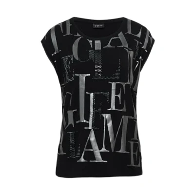 Afbeelding van s.Oliver Black Label MIT GLÄNZENDEM Folien Tshirt print, Dames, Maat: 38, Schwarz