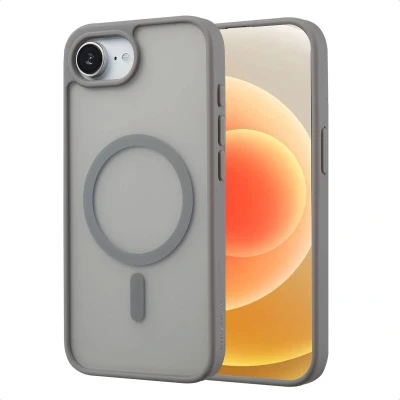 Afbeelding van Apple iPhone 16e MagSafe Hoesje Kunststof imoshion Hardcase/Backcover Grijs Telefoonhoesje