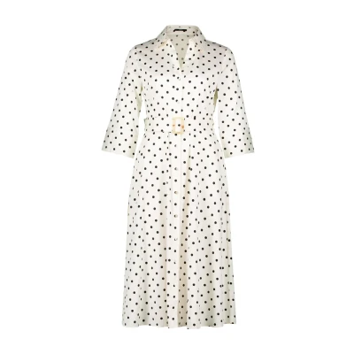 Afbeelding van zero MIDI MIT PÜNKTCHENDRUCK Blousejurk, Dames, Maat: 34, Creamblack