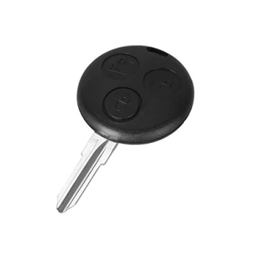 Afbeelding van PHONILLICO Sleutelbehuizing voor Smart Fortwo 450 City Coupe Cabriolet Roadster Forfour vouwsleutel afstandsbediening 3 knoppen mes