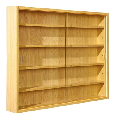 Afbeelding van Leen Bakker Vitrine Compilati Beukenkleur 60x80x9,5cm Vitrinekasten Bruin Mdf