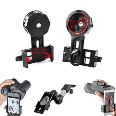 Afbeelding van Gosky Telescoop Telefoon Foto Adapter Universele Snel Uitgelijnde Mobiele Digiscoping Mount Compatibel met Verrekijker Monoculaire Spotting Scope, Geschikt Voor Bijna Alle Merken