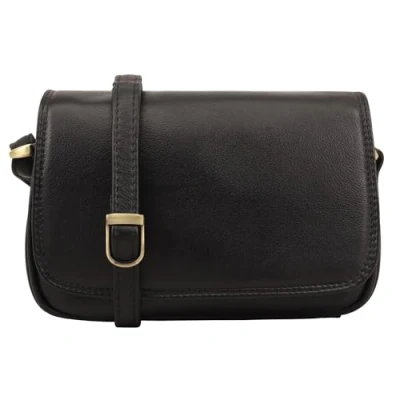 Afbeelding van Lloyd Baker AMRITSAR Echt lederen crossbodytas, zachte schoudertas met verstelbare riem, compact formaat meerdere compartimenten, AMRITSAR, Zwart