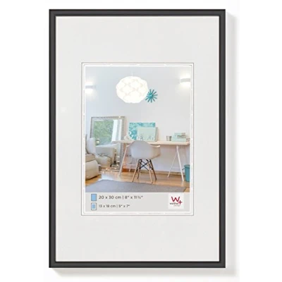 Afbeelding van walther design fotolijst zwart 40 x 60 cm double pack, New Lifestyle kunststof lijst KV460BD