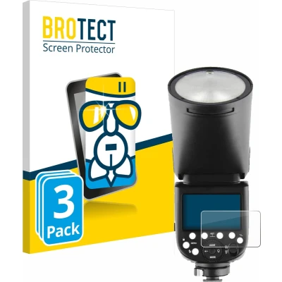 Afbeelding van BROTECT Screenprotector voor Godox V1 Folie Beschermfolie Beschermglas transparant (3 Stuks)