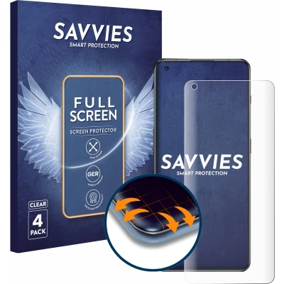 Afbeelding van Savvies (4 Stuks) Full Screen Scherm Beschermfolie voor OnePlus 11 Cover Protector 3D Curved [Edge to Edge, Ultra Clear, Scratch Proof]