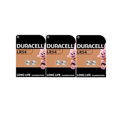 Afbeelding van 6 x Duracell LR54 LR1130 V10GA 189 191 (3 blisters van 2 batterijen) batterijen