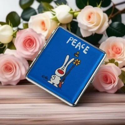 Afbeelding van Peace Flower Sigarettendoosje 20 Sigaretten Luxe Sigarettenhouder